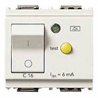 Wyłącznik różnocowo-prądowy 1P+N, 120-230V, 6mA, C16, 2M, biały
